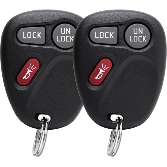 Chasenew Keyless Entry Key Fob Replacement Compatible with Chevy Silverado Suburban Tahoe S10 1998-2004 Cadillac GMC KOBLEAR1XT 3 Buttons Car Key Replacement2 Pack