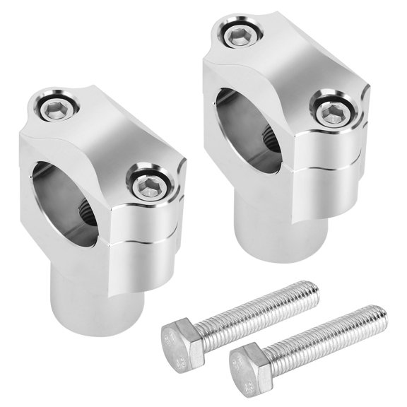 Chasenew Motorcycle Handlebar Risers 1 Inch, Aluminum Alloy Motorcycle Risers, Compatible with Sportster Softail Dyna V-star Shadow, Universal Motorcycle Accessories, Silver