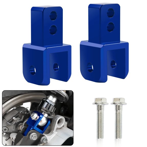 Chasenew Universal M8 8mm Rear Shock Extender Absorbers Riser Heightening Adapter High Damping Device Thicken Pad Chassis Extender Taper Riser with Screws (Blue)