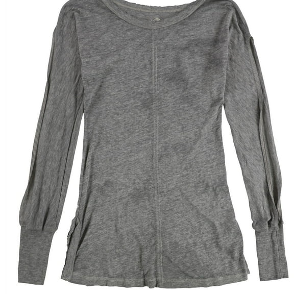 Chaser Collection Womens Solid Basic T-Shirt, Grey, Medium