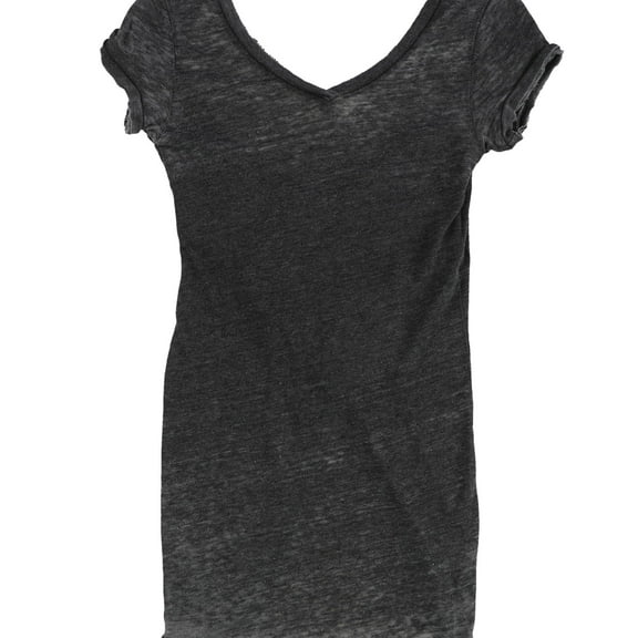 Chaser Collection Womens Solid Basic T-Shirt, Grey, Medium