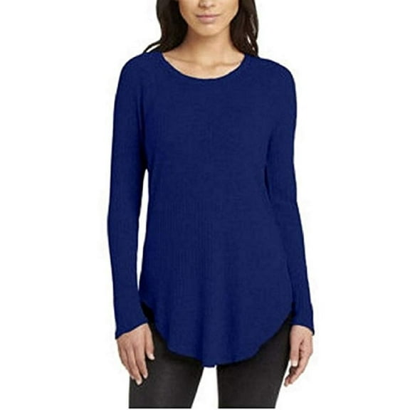 Chaser Ladies Long Sleeve Waffle Thermal Top - Blue(Small)