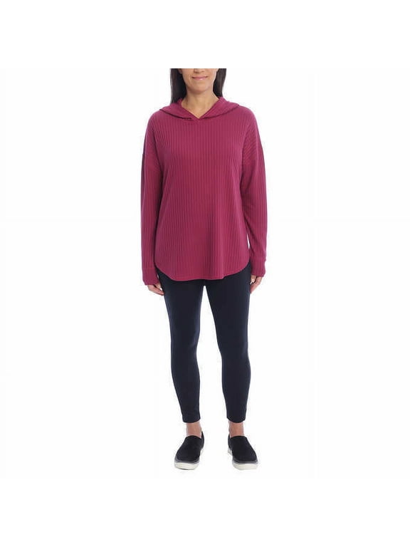 Ladies' Thermal Hoodie (XL, Sugar Plum/Maroon)