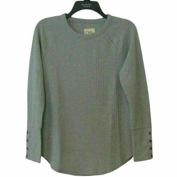 Chaser Ladies' Waffle Thermal Top, HEATHER GREY, XS New with box/tags