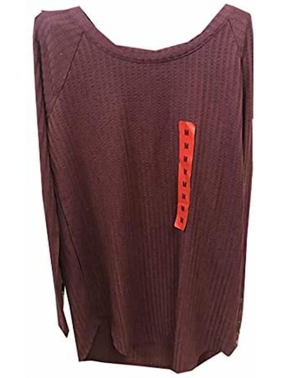 Women's Thermal Waffle Long Sleeve Top Pie Small