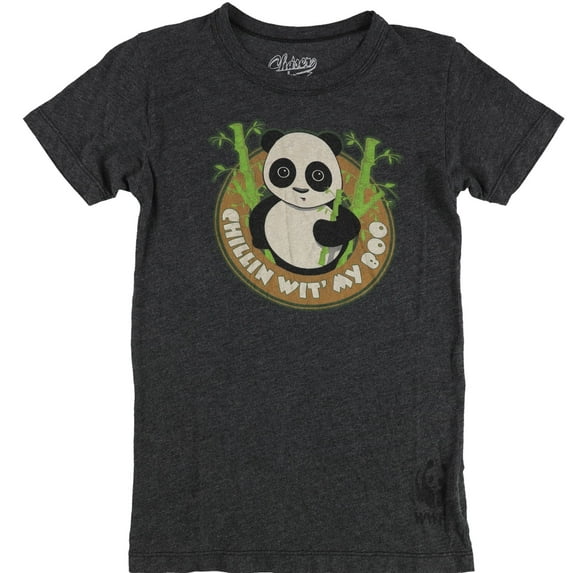 Chaser Womens Chillin Wit' My Boo Graphic T-Shirt, Grey, Large