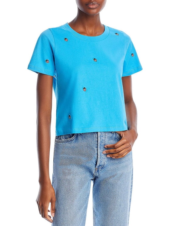Womens Crop Strawberries T-Shirt