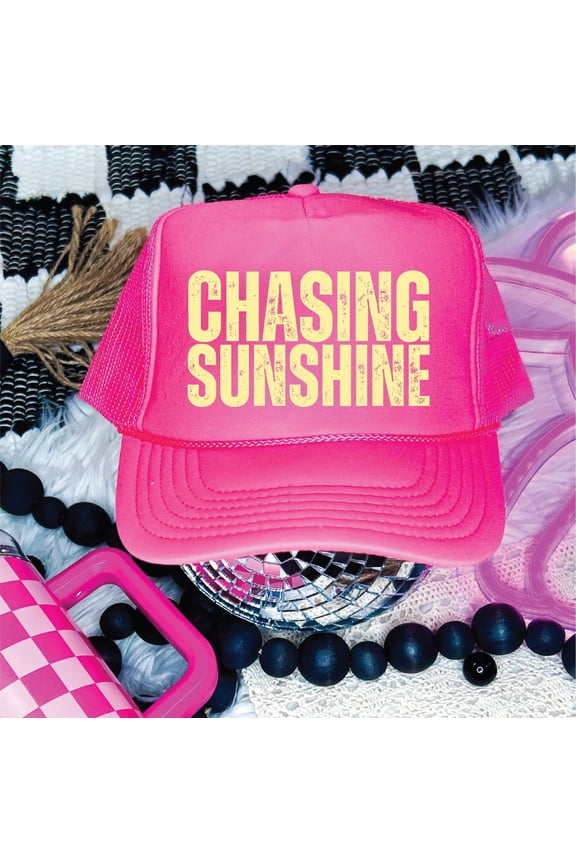 Chasin Sunshine Neon Pink Unisex Foam Trucker Hat