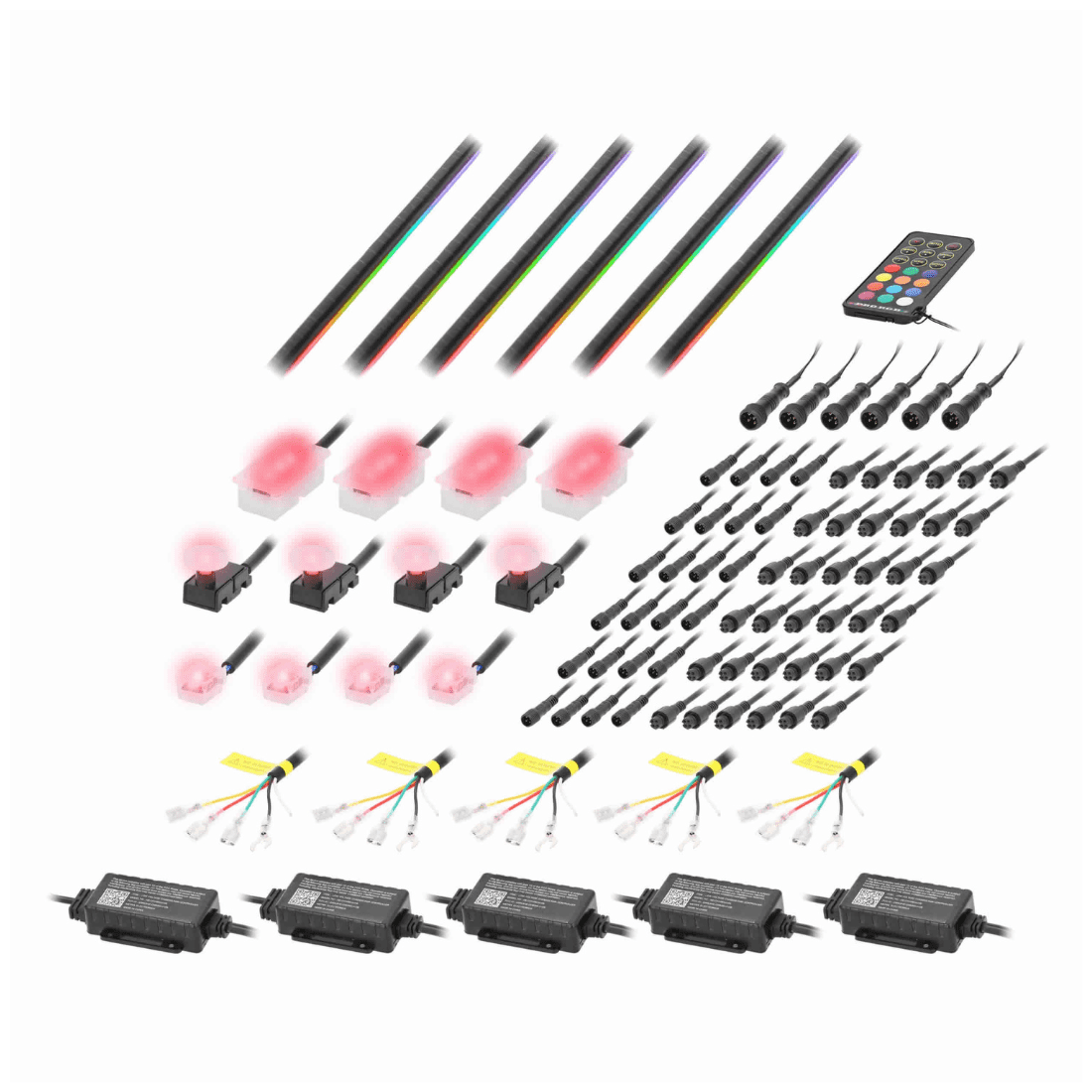 Heise HE-AMB-CAR 18-Piece Complete Chasing Interior Ambient LED ...