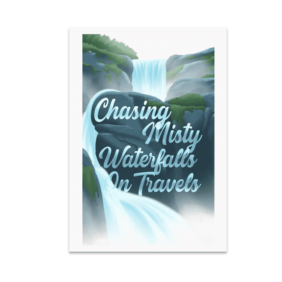 Chasing Misty Waterfalls Wall Art - Nature Lover - 13x19 Poster Print