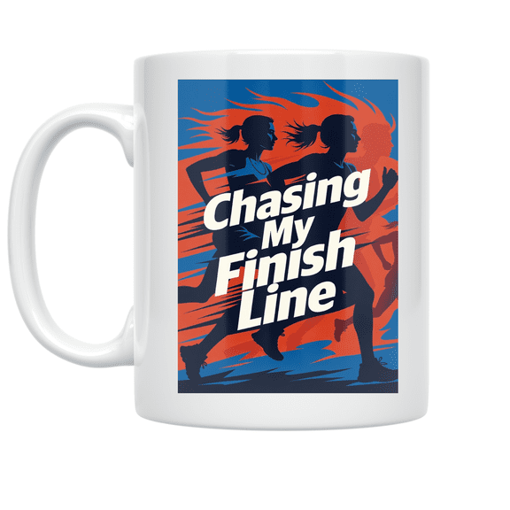 Chasing My Finish Line Running Goals - Runner Enthusiast - 11 oz Ceramic Coffee Mug