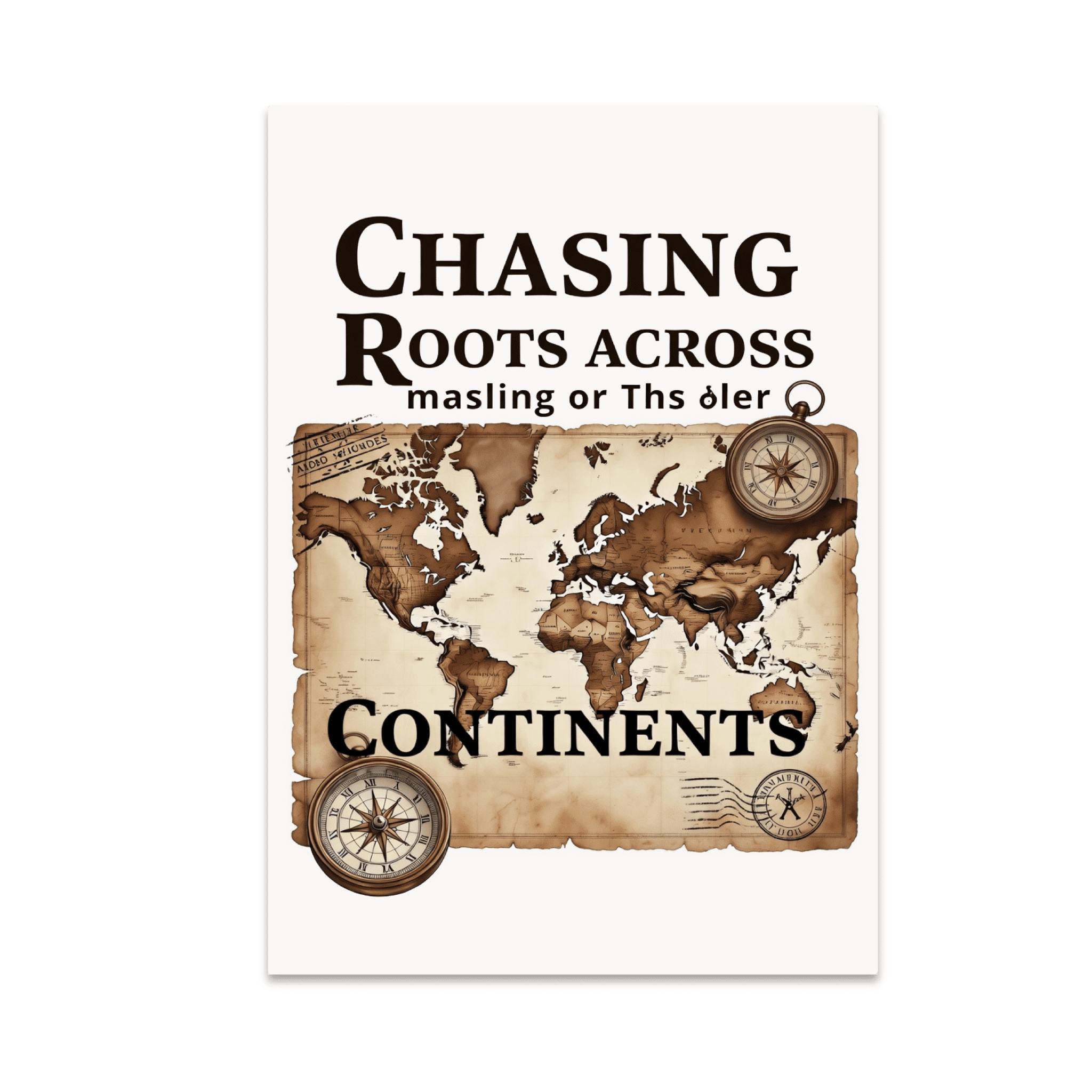 Chasing Roots Across Continents Vintage Map Wall Decor - Travel ...