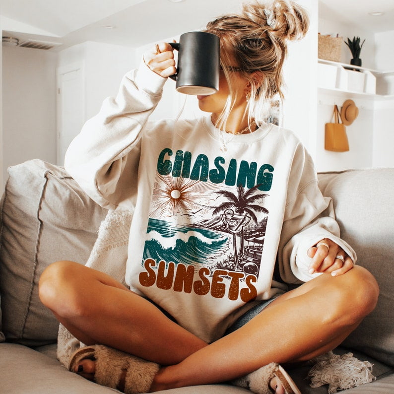 Sunset Stripe Sweater Top