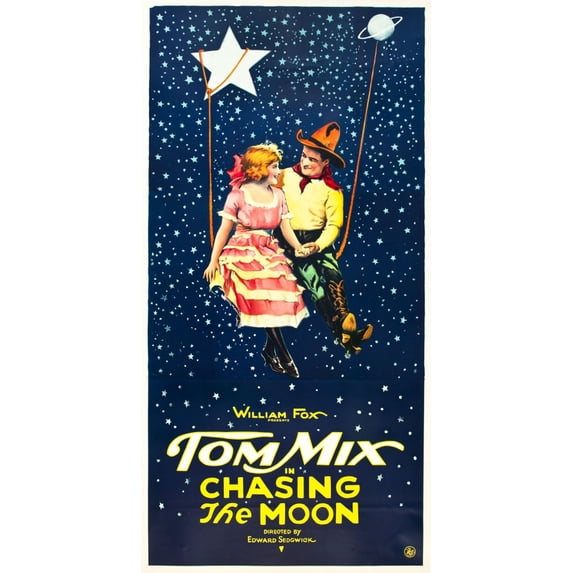 Chasing The Moon L-R: Eva Novak Tom Mix On Us Insert Poster 1922. Movie Poster Masterprint (11 x 17)