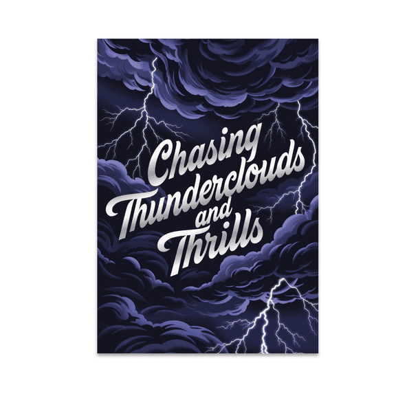 Chasing Thunderclouds and Thrills - Storm Chaser Decor - 13x19 Poster Print