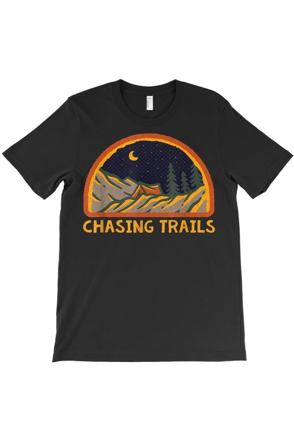 Chasing Trails Hiking Mountain Hiker Summit Wildlife Summer Themed K15769 Unisex T-Shirt – Extended Sizes Up to 5XL