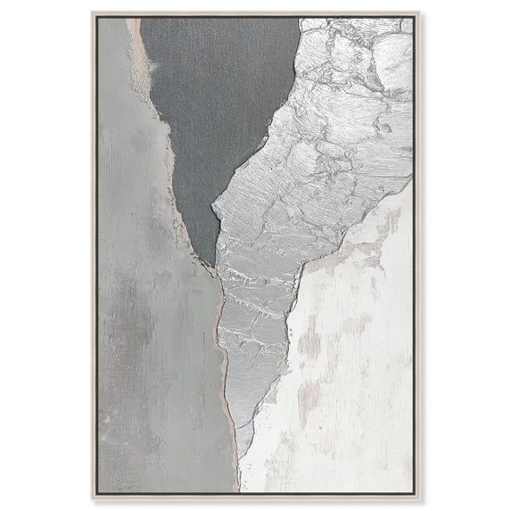 Chasm of Gray II Canvas Print Elegant Wall Decor by Art Remedy, Silver Frame, 10 x 15