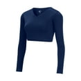 thumbnail image 1 of Chassé Cropped V-Neck Bodysuit 2.0 - Available in Youth and Women's Sizes (Navy, XS), 1 of 1