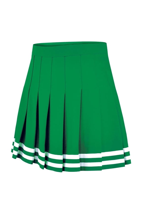 Classic Double Knit Knife-Pleated Cheer Skirt – Traditional Pleated Uniform Skirt with Back Zipper and Adjustable Waistband – 8 Team Colors
