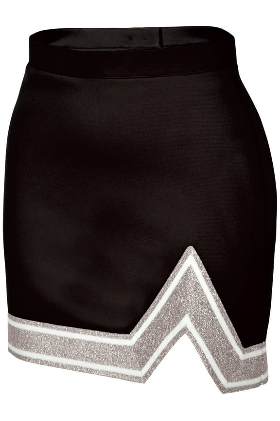 Chassé Girls' Blaze Skirt Black/White/Metallic Silver Youth X-Small