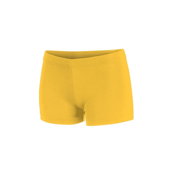 Chassé Women's Boy-Cut Cheerleading Briefs, Soft Mid-Rise Athletic Shorts Adult Sizes (AXS, Gold)