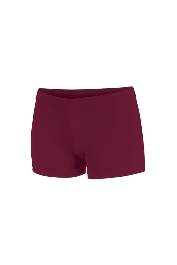 Chassé Women's Boy-Cut Cheerleading Briefs, Soft Mid-Rise Athletic Shorts (AL, Maroon)