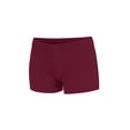 thumbnail image 1 of Chassé Women's Boy-Cut Cheerleading Briefs, Soft Mid-Rise Athletic Shorts   (AS, Maroon), 1 of 6