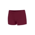 thumbnail image 1 of Chassé Women's Boy-Cut Cheerleading Briefs, Soft Mid-Rise Athletic Shorts Adult Sizes (AXL, Maroon), 1 of 5
