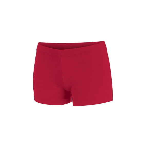Chassé Women's Boy-Cut Cheerleading Briefs, Soft Mid-Rise Athletic Shorts (AS, Red)