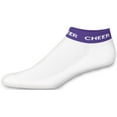 thumbnail image 1 of Chassé Girls' In-Stock Low Anklet With Cheer Stripe Socks - Purple Youth, 1 of 1