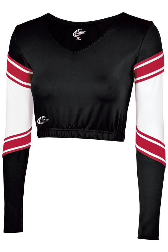Chassé Girls' Performance Blaze Bodyliner Black/White/Red Youth Large