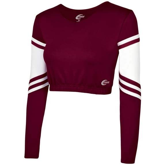 Chassé Girls' Performance Classic Bodyliner Maroon/White Youth Large