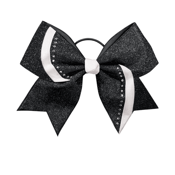 Chassé Rhinestone Swish Performance Hair Bow - Glitter/Black