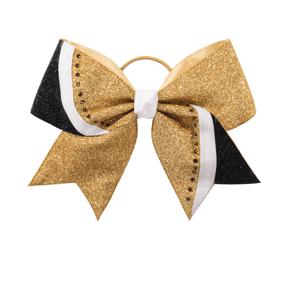 Chassé Rhinestone Swish Performance Hair Bow -  Glitter/Gold