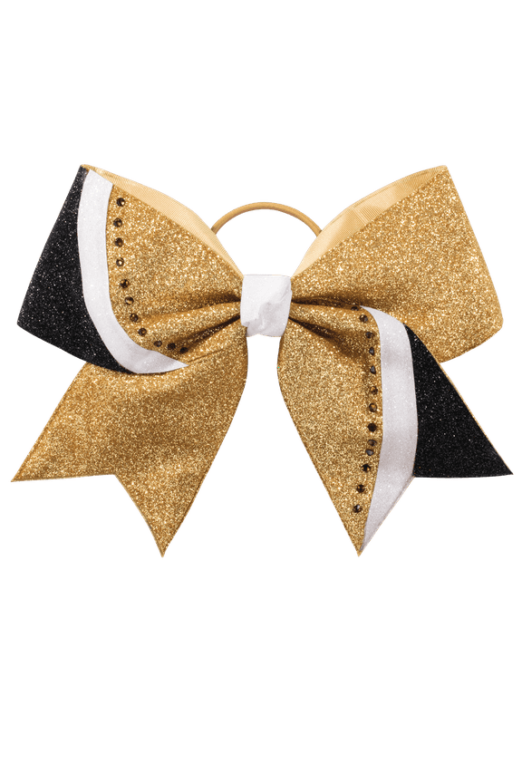 Chassé Rhinestone Swish Performance Hair Bow - Glitter/Gold