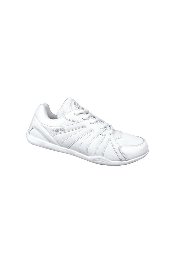 Chassé Surge Cheerleading Sneaker - White Low Profile Cheer Shoe - Women and Child Sizes Available (White, 9H)