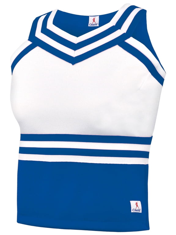 Chassé Women's Double Knit Sweetheart Cheer Uniform Shell Top - Adult Sizes Royal S