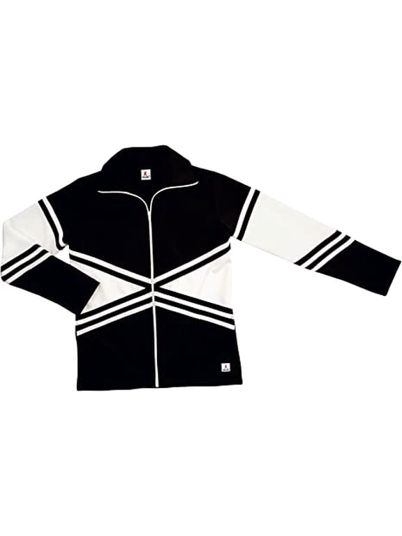 Chassé Womens' Double Knit X-Style Cheer Warm-Up Jacket - Cheerleading Team Jacket Available in 8 Colors Adult Sizes Adult Medium Black