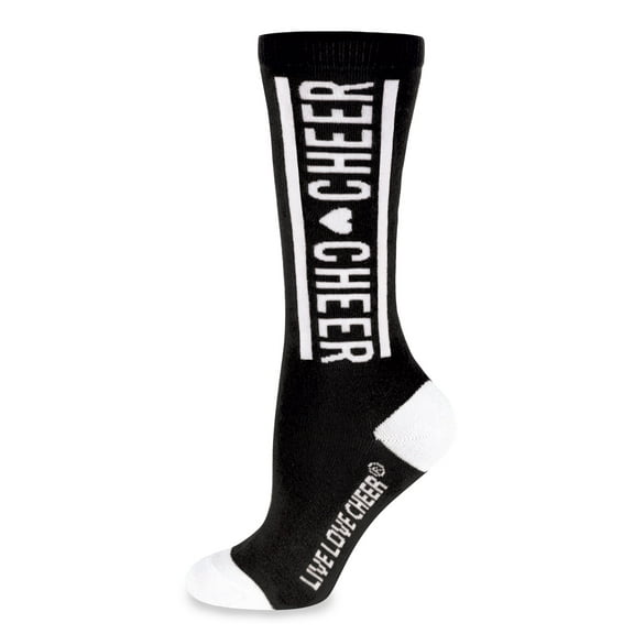 Chasse Knee-High Cheer Sock Blk/Wht Adult