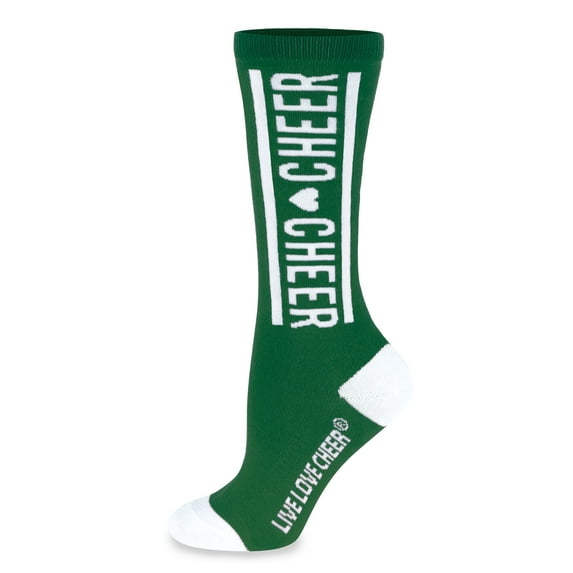 Chasse Knee-High Cheer Sock Grn/Wht Adult