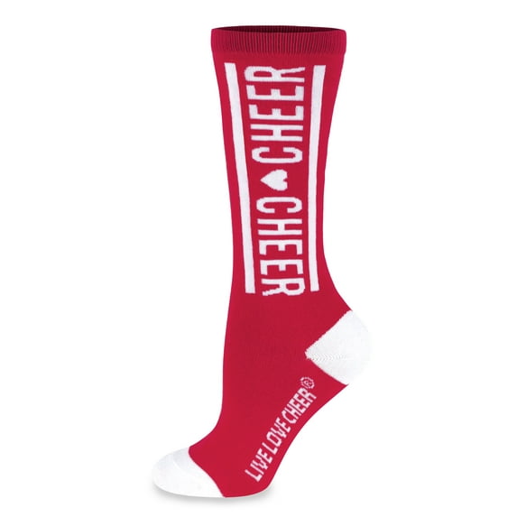 Chasse Knee-High Cheer Sock Red/Wht Adult
