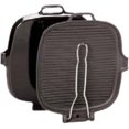 thumbnail image 1 of Chasseur Cast Iron Smooth Base Square Grill Pan with Wire Handle, 1 of 1
