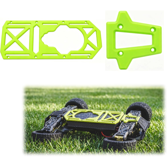 Chassis Protector Plate Compatible with Rlaarlo Omni Terminator, Undercarriage Shield Cover for RC Car, Anti-Scratch Bottom Guard(1set)