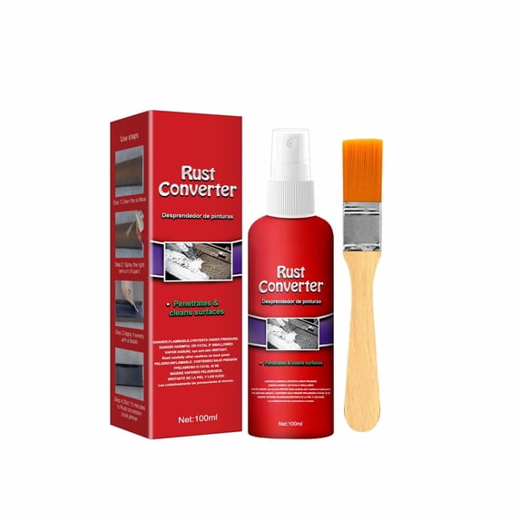 Chassis Rust Converter For Car Maintenance Rust Inhibitor And Remover Spray 100Ml With Brush