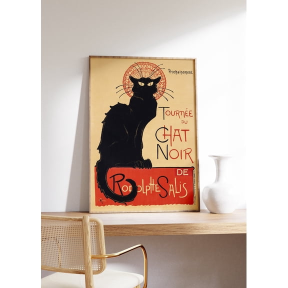 Chat Noir Black Cat Unframed Paper Print