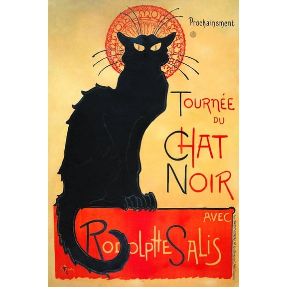 Chat Noir Classic Quality Poster Montmartre Paris Steinlen Art Print Home Decor Office Wall Art