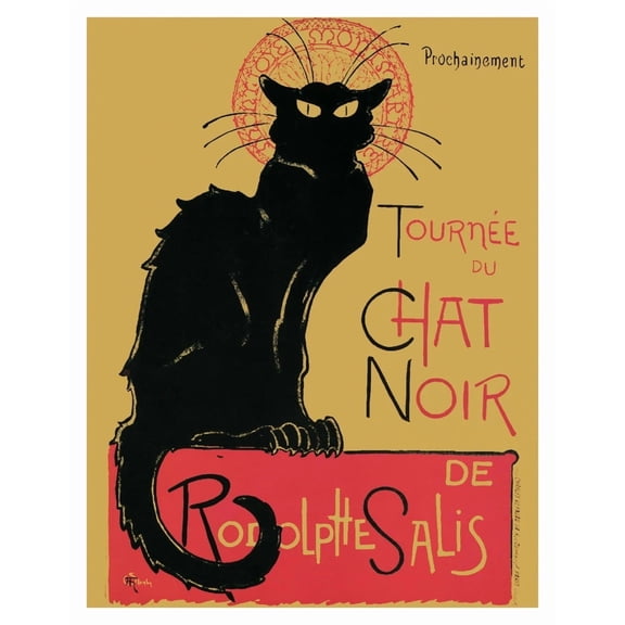 Chat Noir by Theophile Steinlen Vintage Advertising Mini Poster - 11" x 14"