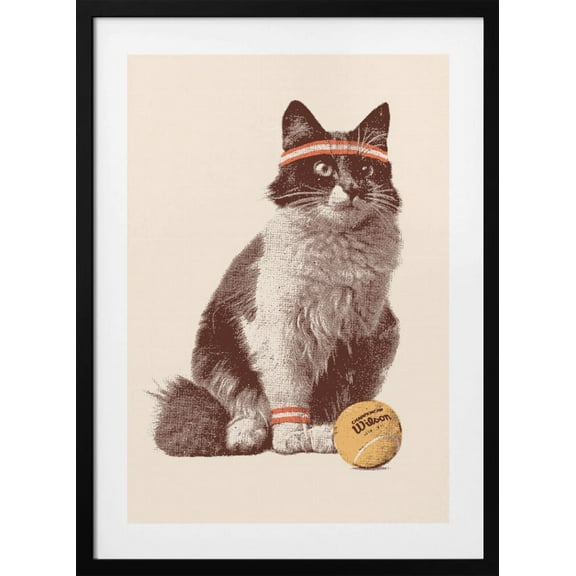 Chat Tennis Framed Art Modern Wall Decor