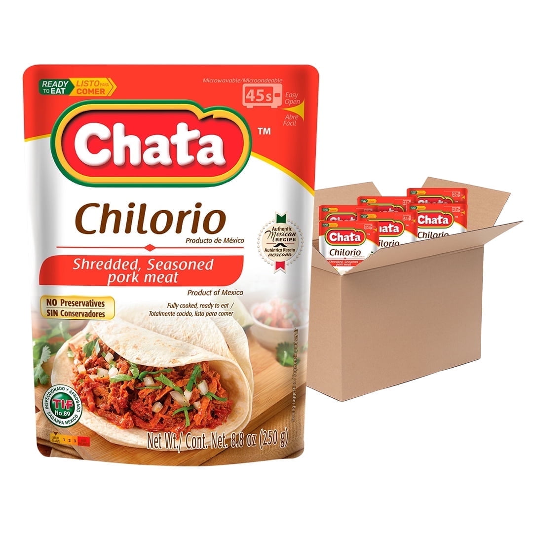 Chata Chilorio Pork Pouch, 8.8 oz, Pack of 6, Seas