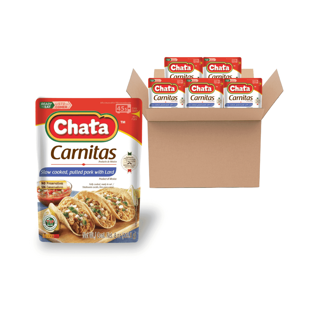 Chata Pork Carnitas Pouch, 8 oz, Pack of 5